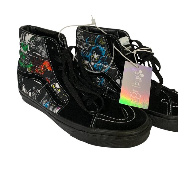 NWT Vans Disney 100 years Villain's Size 7 Mens, 8.5 Womens Black High-top - Picture 1 of 16